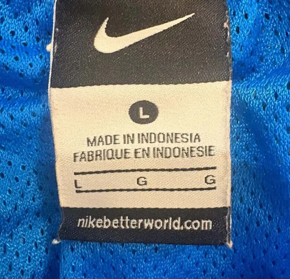 Nike Mens Lined Swim Trunks Blue Gray Running Shorts Pockets Drawstring Size L